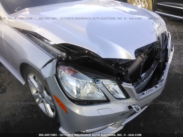 WDDHF8JBXDA715891 - 2013 MERCEDES-BENZ E SILVER photo 6