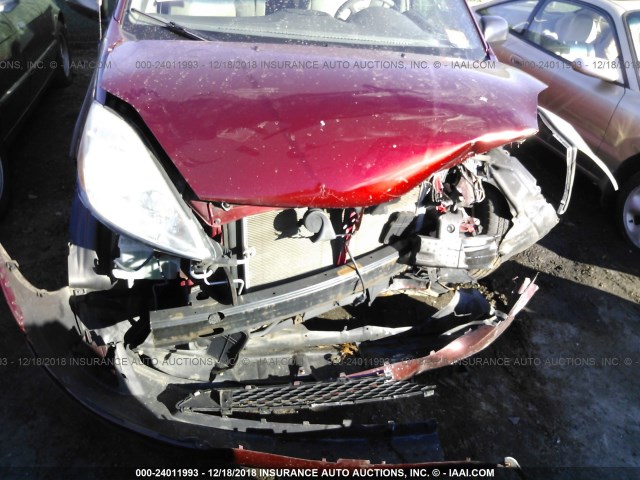 5TDZK23C77S033619 - 2007 TOYOTA SIENNA CE/LE BURGUNDY photo 6