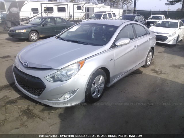 KMHEC4A46CA046951 - 2012 HYUNDAI SONATA HYBRID SILVER photo 2