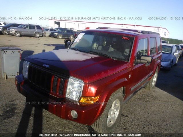 1J8HG48N36C247017 - 2006 JEEP COMMANDER Tünd qırmızı foto 2