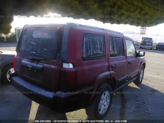 1J8HG48N36C247017 - 2006 JEEP COMMANDER Tünd qırmızı foto 4