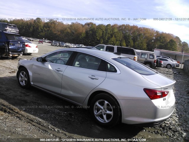 1G1ZB5ST1HF282656 - 2017 CHEVROLET MALIBU LS SILVER photo 3