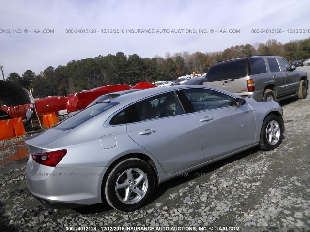 1G1ZB5ST1HF282656 - 2017 CHEVROLET MALIBU LS SILVER photo 4