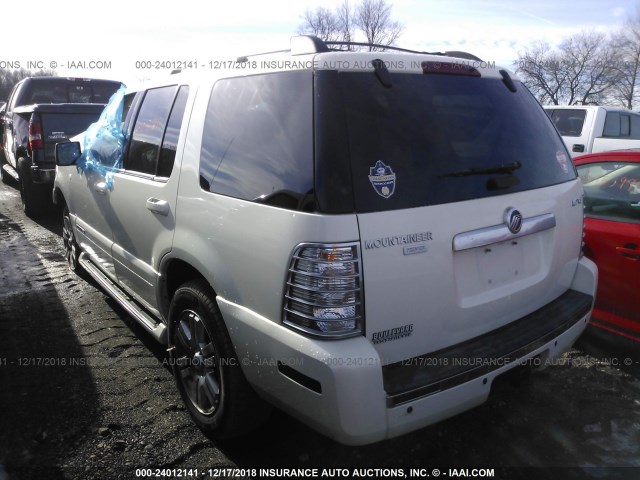 4M2EU488X8UJ12623 - 2008 MERCURY MOUNTAINEER PREMIER WHITE photo 3