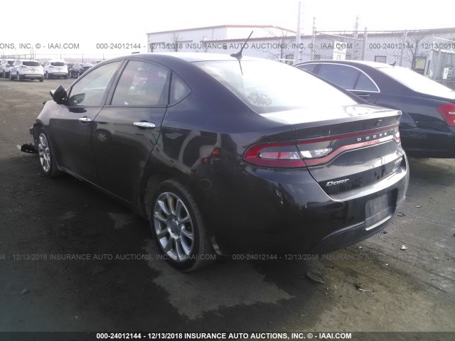 1C3CDFCB6FD300780 - 2015 DODGE DART LIMITED BLACK photo 3