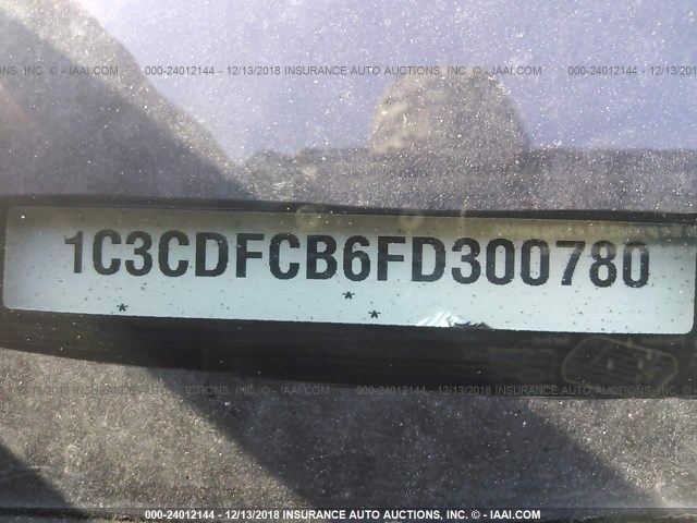 1C3CDFCB6FD300780 - 2015 DODGE DART LIMITED BLACK photo 9