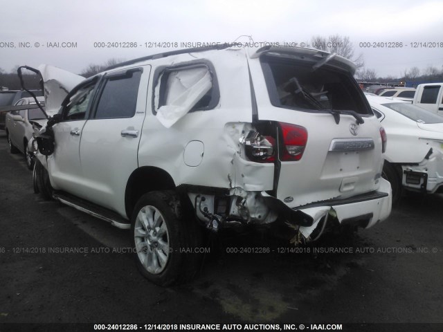 5TDDW5G1XCS072904 - 2012 TOYOTA SEQUOIA PLATINUM WHITE photo 3