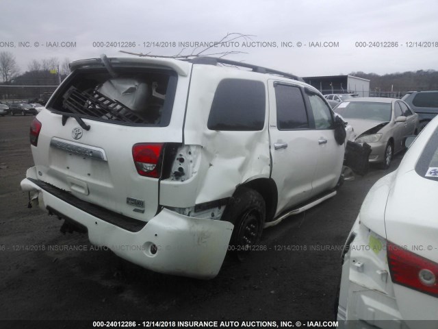 5TDDW5G1XCS072904 - 2012 TOYOTA SEQUOIA PLATINUM WHITE photo 4