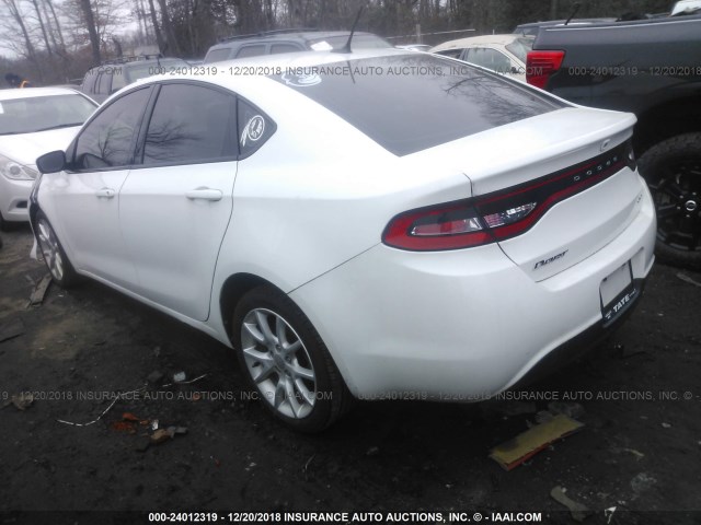 1C3CDFBA6DD142981 - 2013 DODGE DART SXT WHITE photo 3