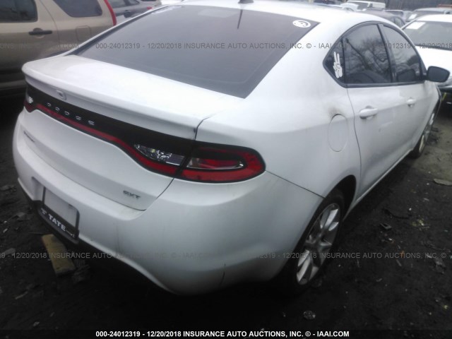 1C3CDFBA6DD142981 - 2013 DODGE DART SXT WHITE photo 4