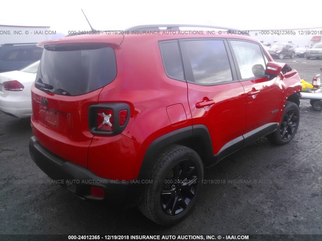 ZACCJBBB8HPG44856 - 2017 JEEP RENEGADE LATITUDE RED photo 4