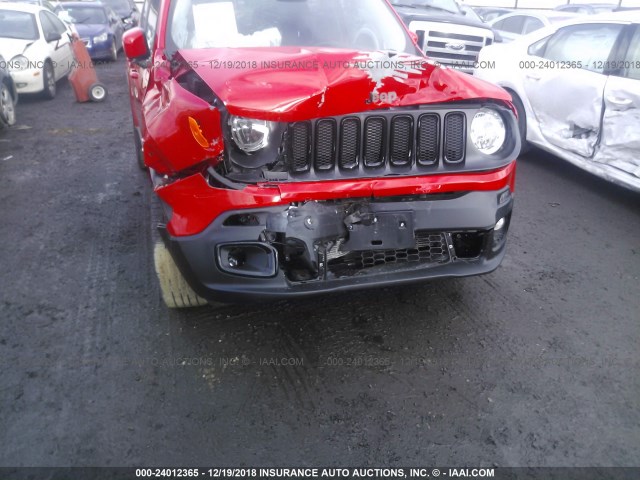 ZACCJBBB8HPG44856 - 2017 JEEP RENEGADE LATITUDE RED photo 6