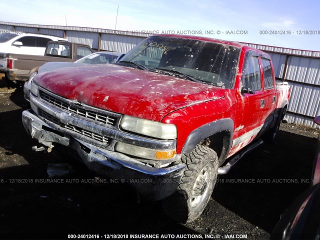 1GCGK13U91F199318 - 2001 CHEVROLET SILVERADO K1500 HEAVY DUTY RED photo 2