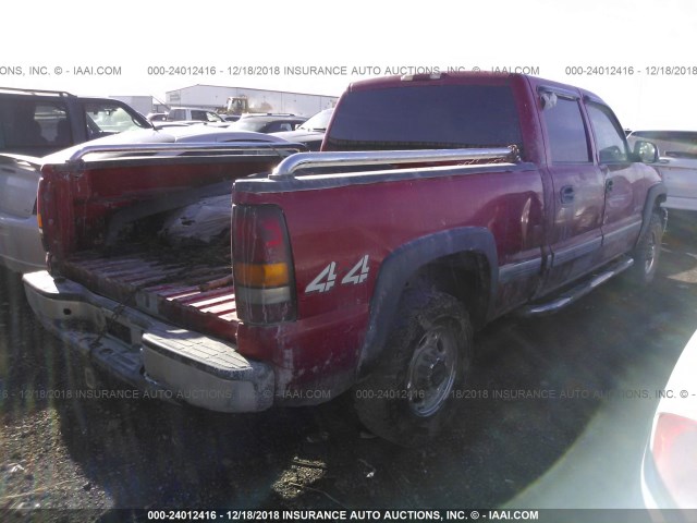 1GCGK13U91F199318 - 2001 CHEVROLET SILVERADO K1500 HEAVY DUTY RED photo 4