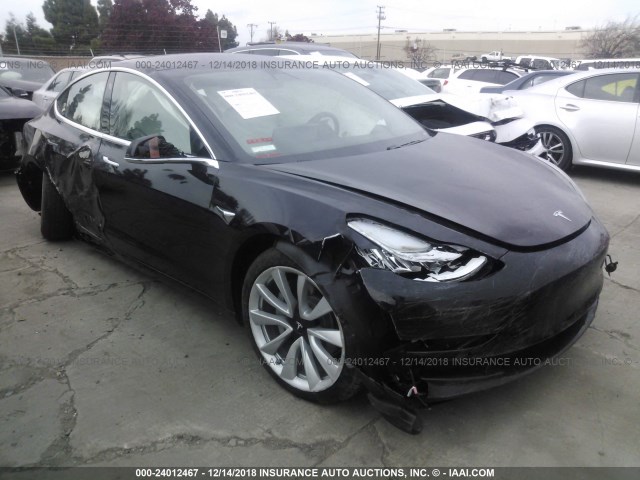 5YJ3E1EB1JF111724 - 2018 TESLA MODEL 3 BLACK photo 1