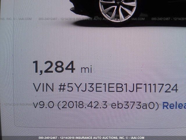 5YJ3E1EB1JF111724 - 2018 TESLA MODEL 3 BLACK photo 7