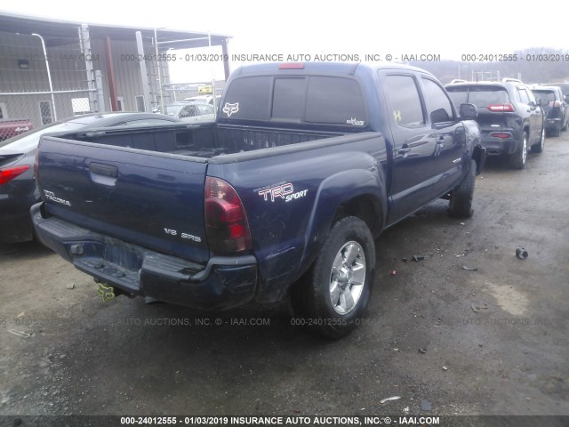 5TELU42N75Z111878 - 2005 TOYOTA TACOMA DOUBLE CAB 蓝色 照片 4