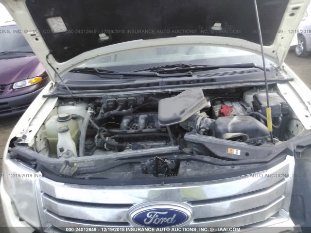 2FMDK48C68BA75163 - 2008 FORD EDGE SEL CREAM photo 10