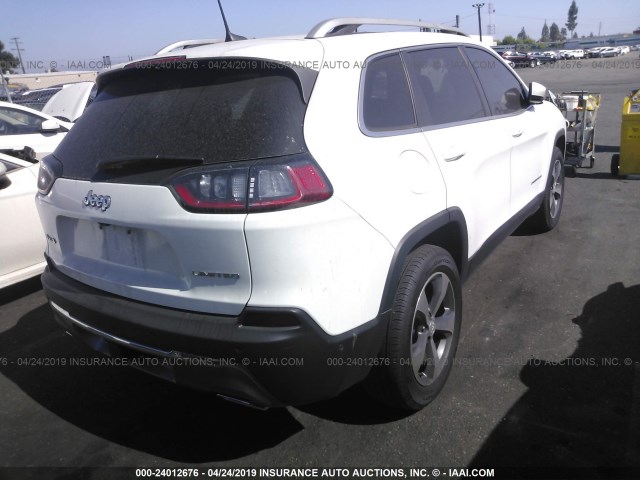 1C4PJMDX6KD228316 - 2019 JEEP CHEROKEE LIMITED WHITE photo 4