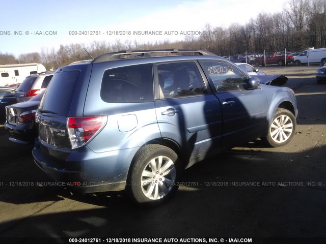 JF2SHAEC5CH409693 - 2012 SUBARU FORESTER LIMITED BLUE photo 4