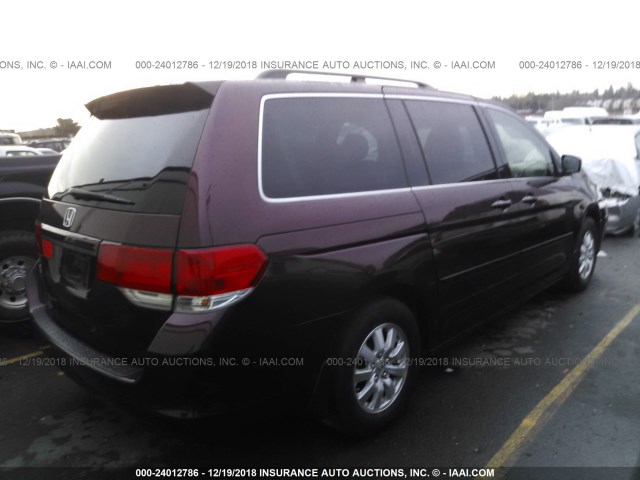 5FNRL3H62AB011688 - 2010 HONDA ODYSSEY EXL MAROON photo 4