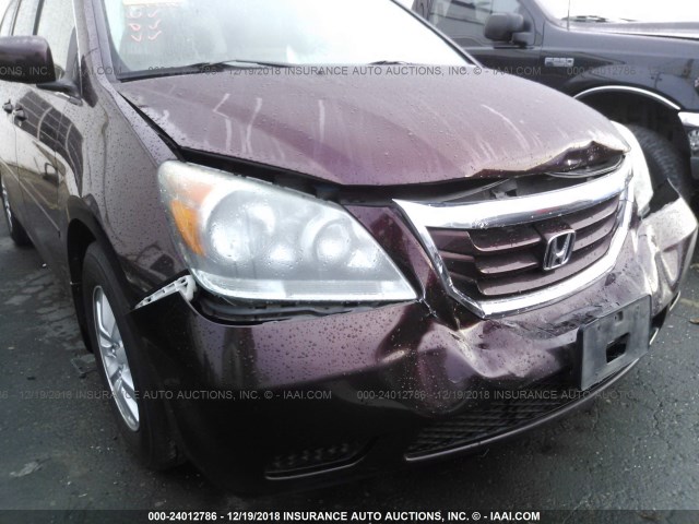 5FNRL3H62AB011688 - 2010 HONDA ODYSSEY EXL MAROON photo 6