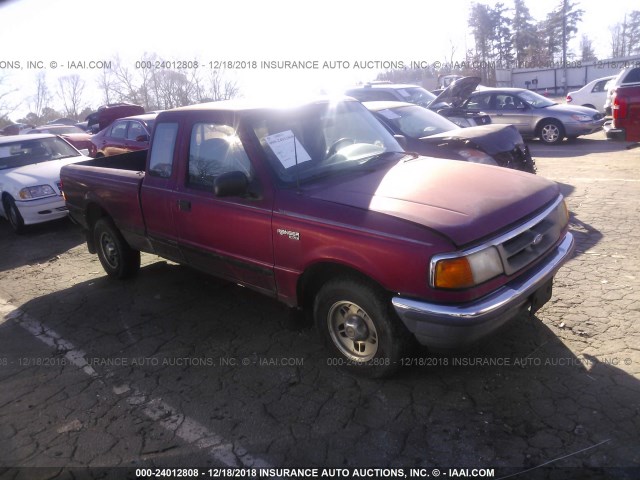 1FTCR14X8TPA51290 - 1996 FORD RANGER SUPER CAB RED photo 1