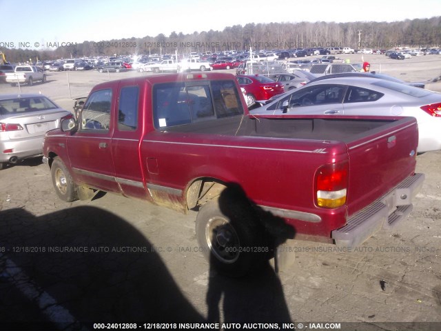 1FTCR14X8TPA51290 - 1996 FORD RANGER SUPER CAB RED photo 3