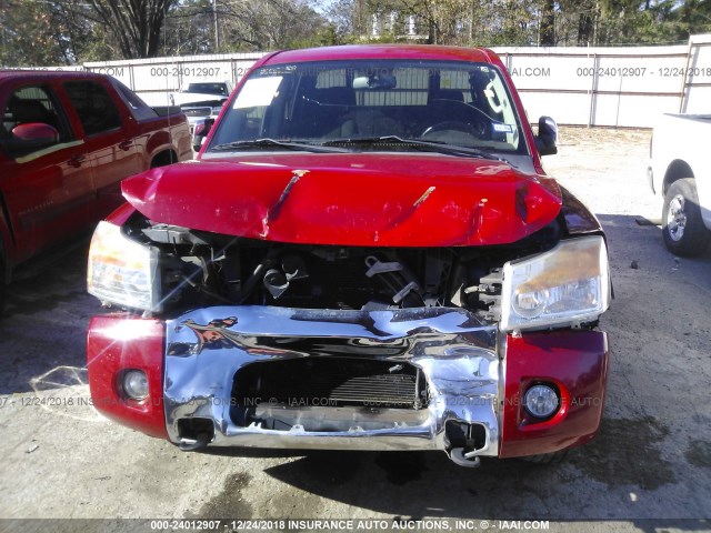 1N6BA0EC3AN322996 - 2010 NISSAN TITAN XE/SE/LE/PRO-4X RED photo 6