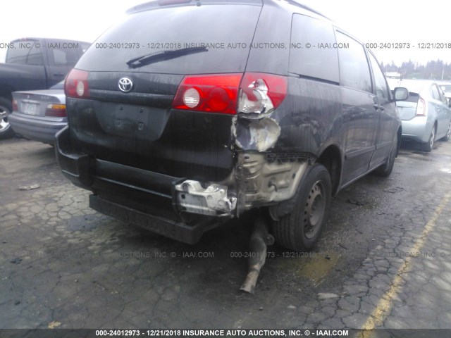 5TDZK23C67S028105 - 2007 TOYOTA SIENNA CE/LE BLACK photo 6