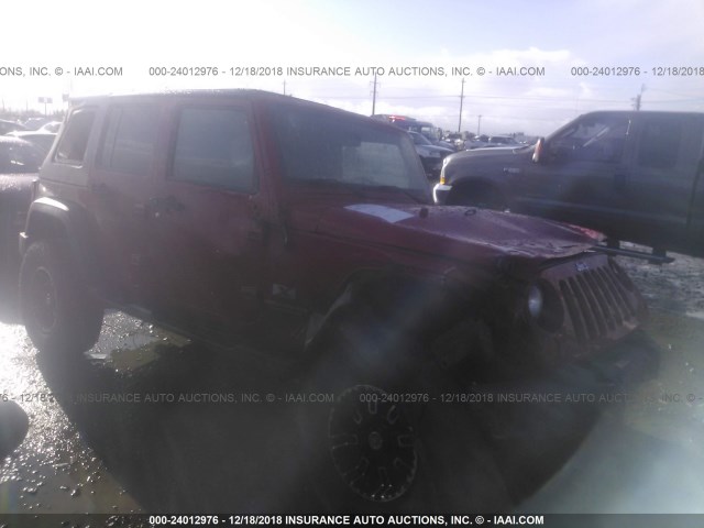 1J4GA39119L761411 - 2009 JEEP WRANGLER UNLIMITE X RED photo 1