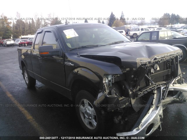 1FTEX1C85AKE71351 - 2010 FORD F150 SUPER CAB BLACK photo 1