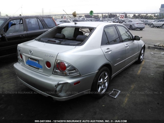 JTHBD182510028420 - 2001 LEXUS IS 300 SILVER photo 4