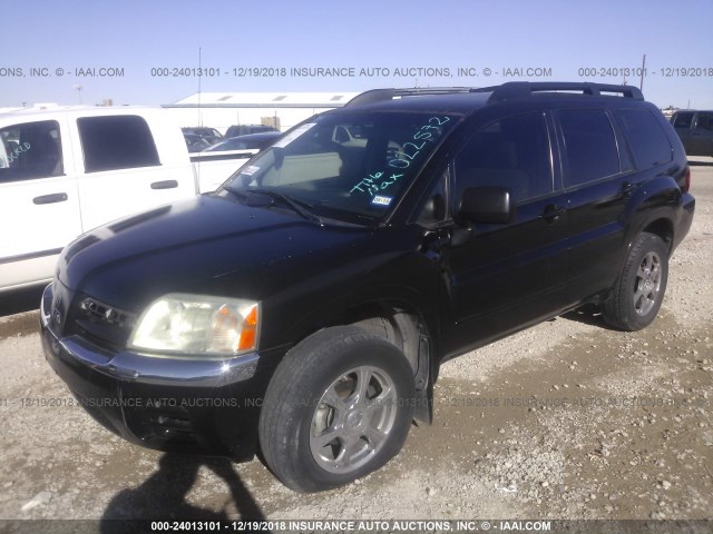 4A4MN31S05E022572 - 2005 MITSUBISHI ENDEAVOR XLS BLACK photo 2