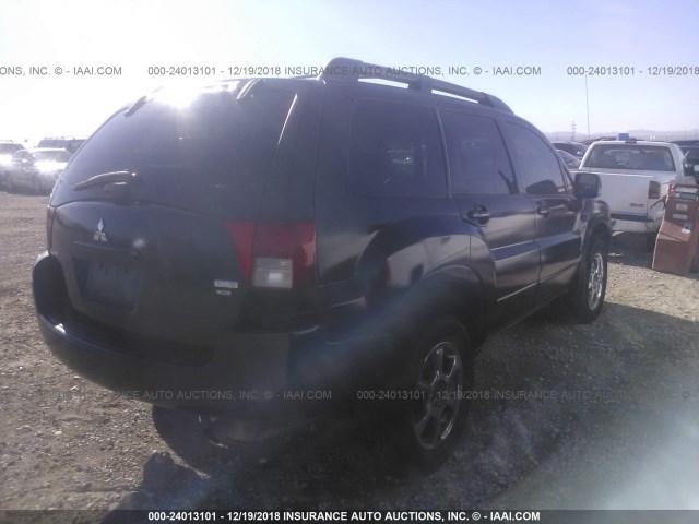 4A4MN31S05E022572 - 2005 MITSUBISHI ENDEAVOR XLS BLACK photo 4