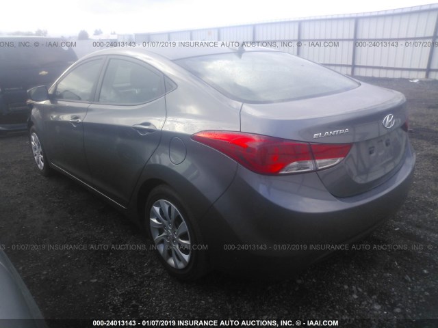 5NPDH4AE3CH119552 - 2012 HYUNDAI ELANTRA GLS/LIMITED GRAY photo 3