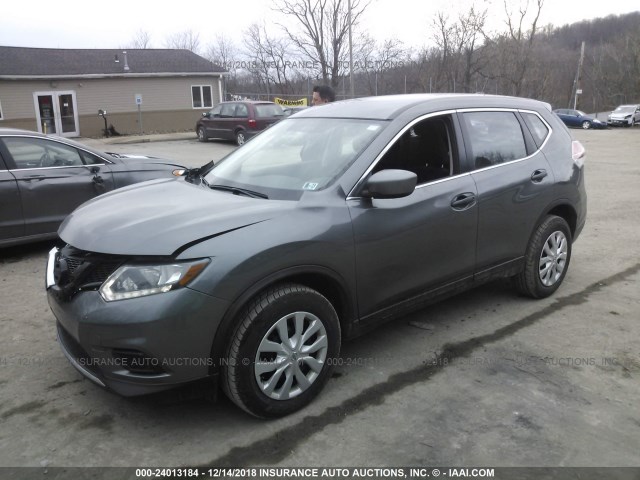 JN8AT2MV1GW138686 - 2016 NISSAN ROGUE S/SL/SV GRAY photo 2