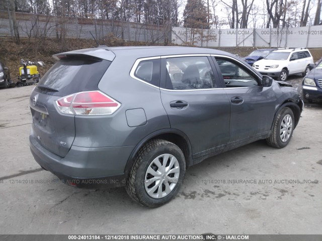 JN8AT2MV1GW138686 - 2016 NISSAN ROGUE S/SL/SV GRAY photo 4