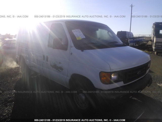 1FTRE14W06DA90023 - 2006 FORD ECONOLINE E150 VAN WHITE photo 1