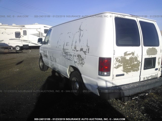 1FTRE14W06DA90023 - 2006 FORD ECONOLINE E150 VAN WHITE photo 3