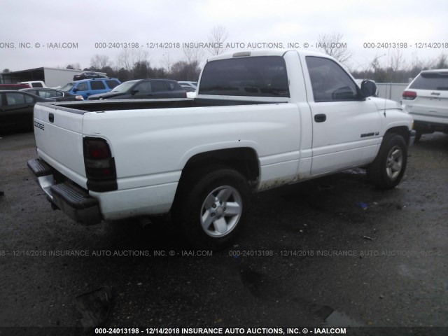 1B7HC16YXYS637958 - 2000 DODGE RAM 1500 WHITE photo 4