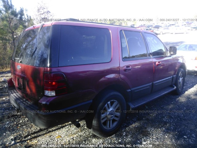 1FMRU15W93LA50750 - 2003 FORD EXPEDITION XLT RED photo 4