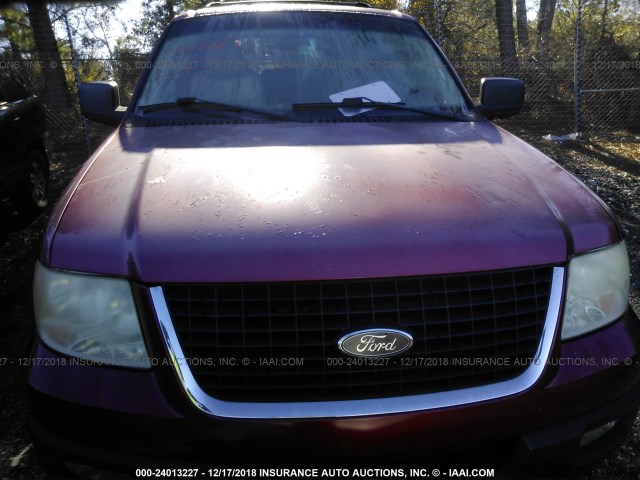 1FMRU15W93LA50750 - 2003 FORD EXPEDITION XLT RED photo 6