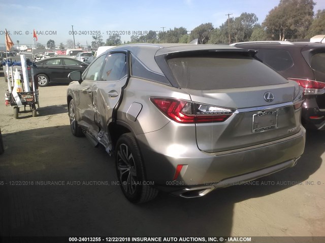 2T2ZZMCA5JC111509 - 2018 LEXUS RX 350/BASE/F SPORT GRAY photo 3