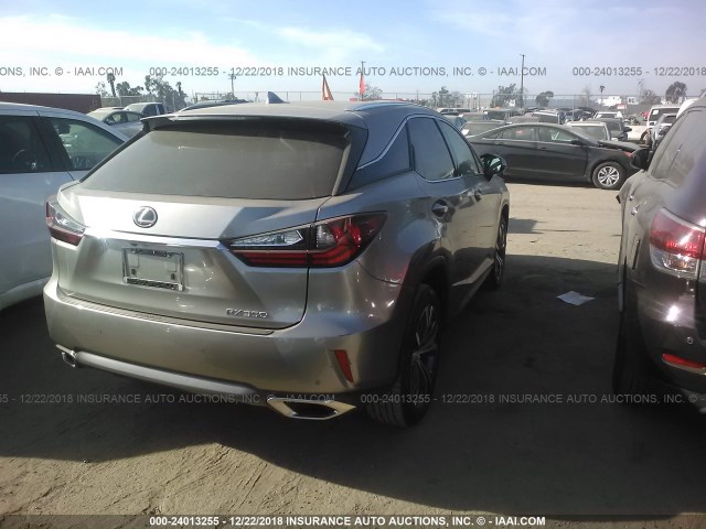 2T2ZZMCA5JC111509 - 2018 LEXUS RX 350/BASE/F SPORT GRAY photo 4