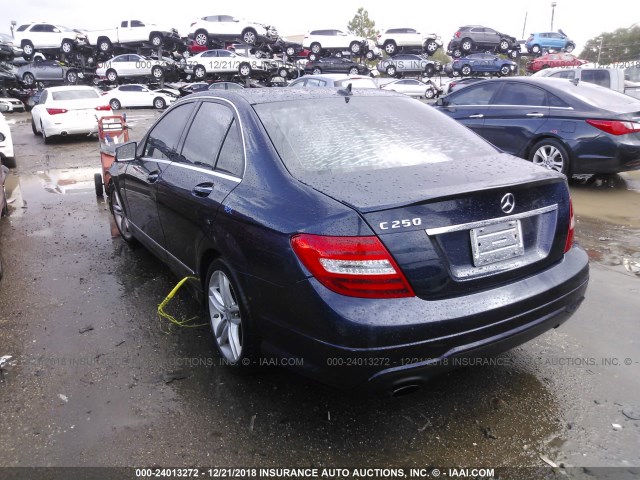 WDDGF4HB8CR236105 - 2012 MERCEDES-BENZ C 250 BLUE photo 3