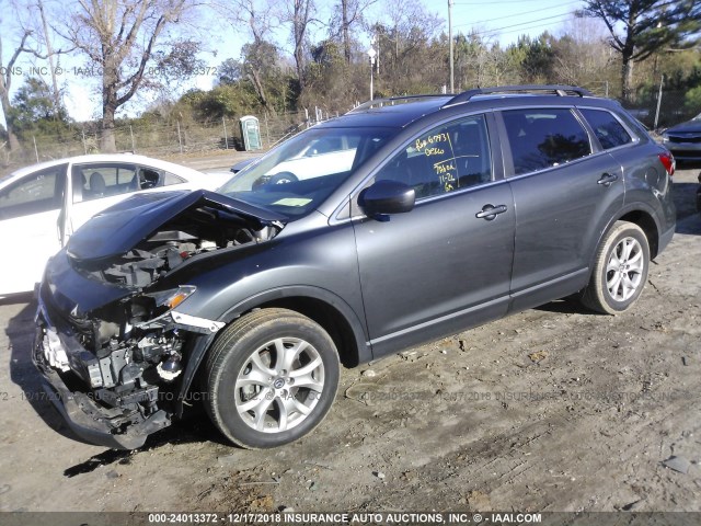 JM3TB2CA4E0445346 - 2014 MAZDA CX-9 TOURING GRAY photo 2