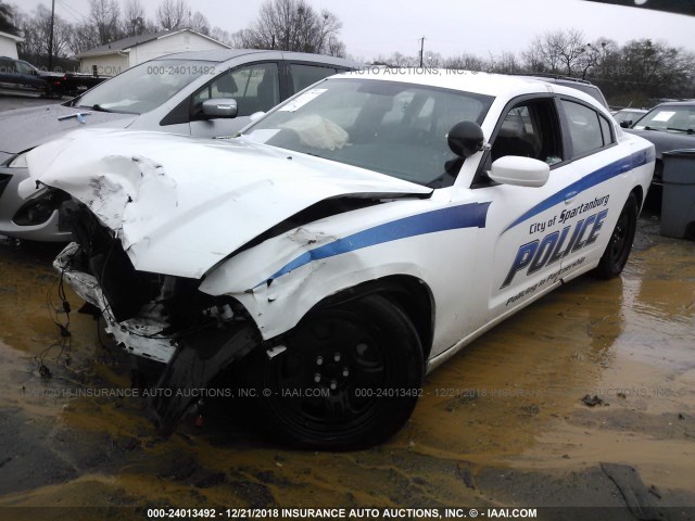 2B3CL1CT0BH540108 - 2011 DODGE CHARGER POLICE WHITE photo 2