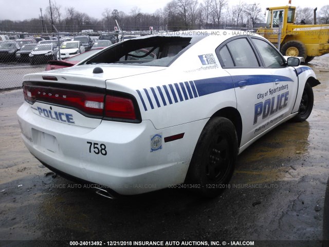2B3CL1CT0BH540108 - 2011 DODGE CHARGER POLICE WHITE photo 4
