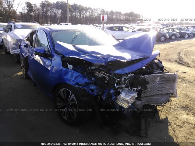 2HGFC1F72HH641459 - 2017 HONDA CIVIC EXL BLUE photo 1